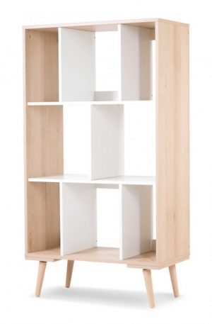 KLUPS Sofie nyitott álló szekrény - bükk & fehér