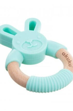 Baba fa-szilikon rágóka Akuku nyuszi