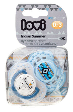 Lovi dinamikus nyugtató cumi Indian Summer 0-3 hó 2 db KÉSZLETEN
