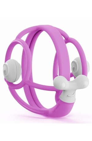 Mömbella Szilikon fogpiszkáló csörgővel Deluxe Csiga, lila