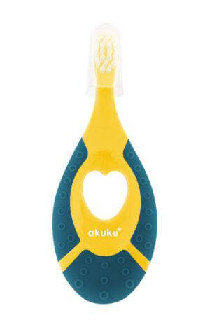 Akuku első fogkefe szilikon rágókával