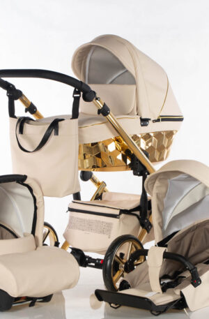 TAVASZI AKCIÓ!! MULTIFUNKCIÓS BABAKOCSI KAJTEX CUBIC BÉZS-GOLD