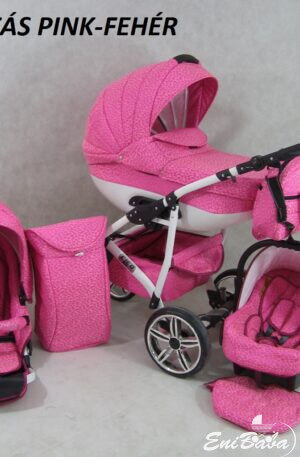TAVASZI AKCIÓ!! 3:1 BABAKOCSI BABYCRUISER CLEO 2026 MINTÁS PINK-FEHÉR KÉSZLETEN, AZONNAL ELVIHETŐ!!