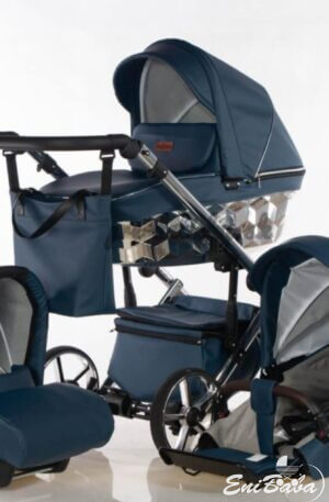 TAVASZI AKCIÓ!! MULTIFUNKCIÓS BABAKOCSI KAJTEX CUBIC SÖTÉT KÉK-SILVER