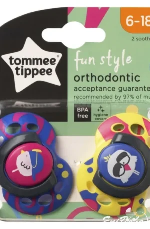 Tommee Tippee Játszócumi, 6-18 hó 2 db, FUN STYLE, KÉSZLETEN