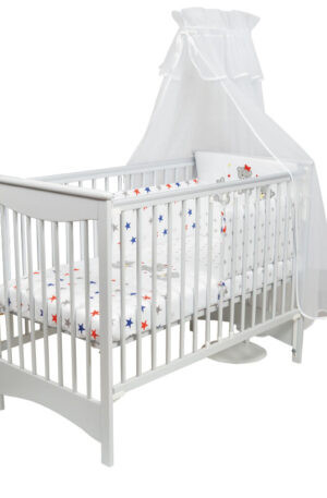 TOMI 4 RÉSZES ÁGYNEMŰ HUZAT, HÍMZETT SZÜRKE MACIK, SZÍNES CSILLAGGAL, KÉSZLETEN, AZONNAL ELVIHETŐ!